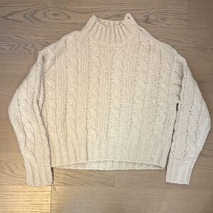 James Perse size 2 Cable knit cashmere sweater